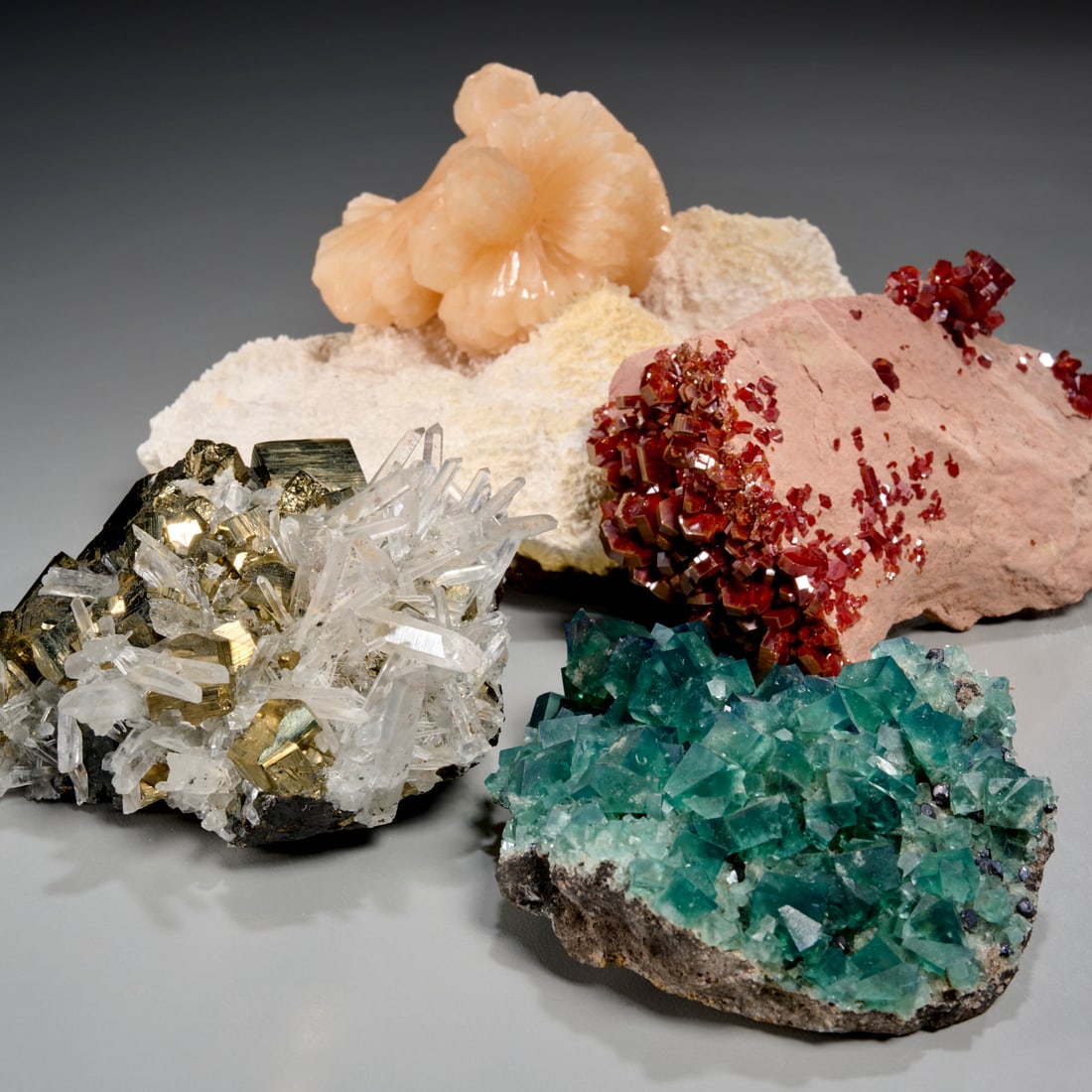 Group (4) mineral crystal specimens (1 of 5)