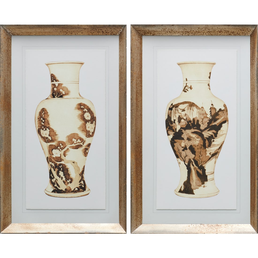 Pair large prints, Chinoiserie Vases (1 of 6)