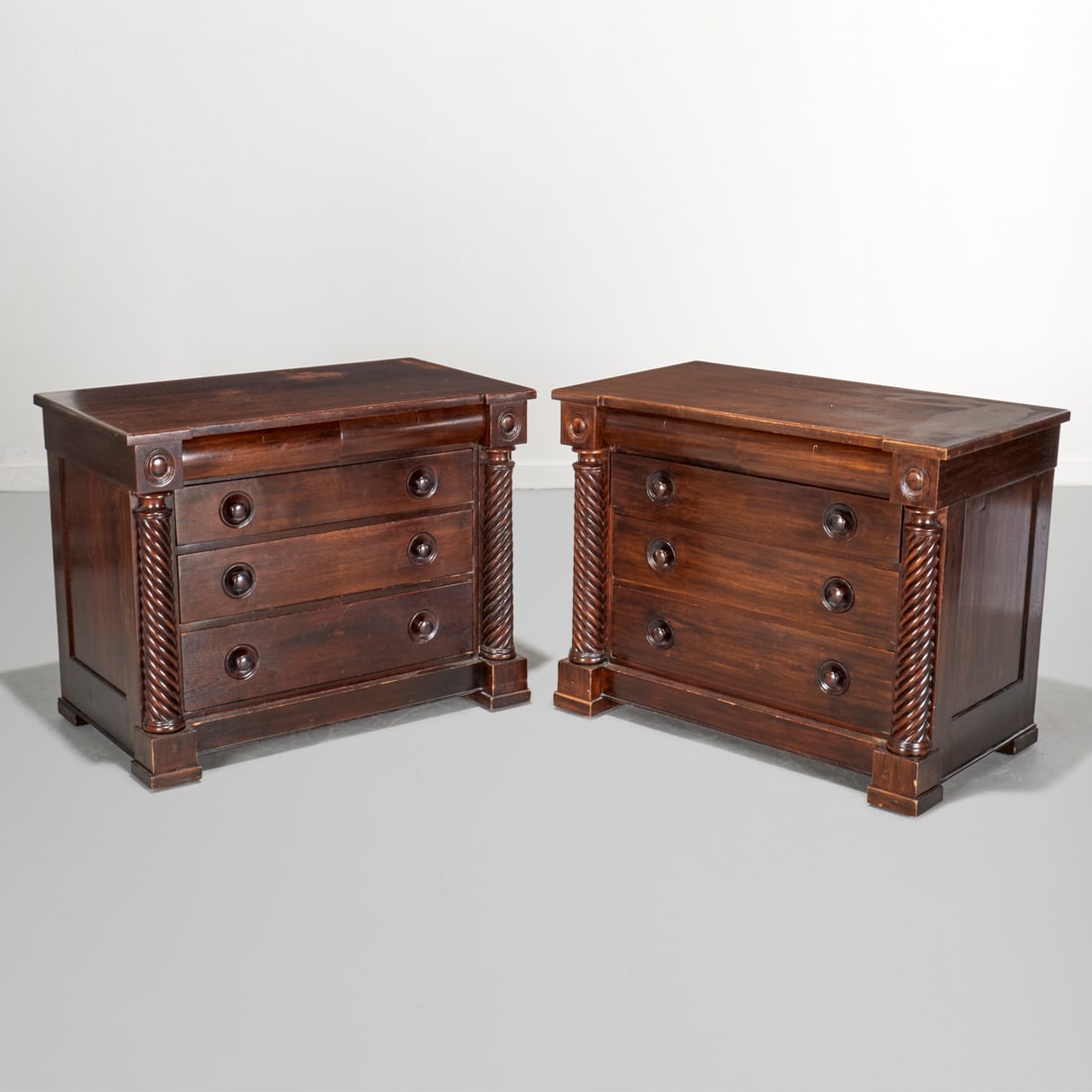 Pair Anglo-Indian style chests of drawers (1 of 7)