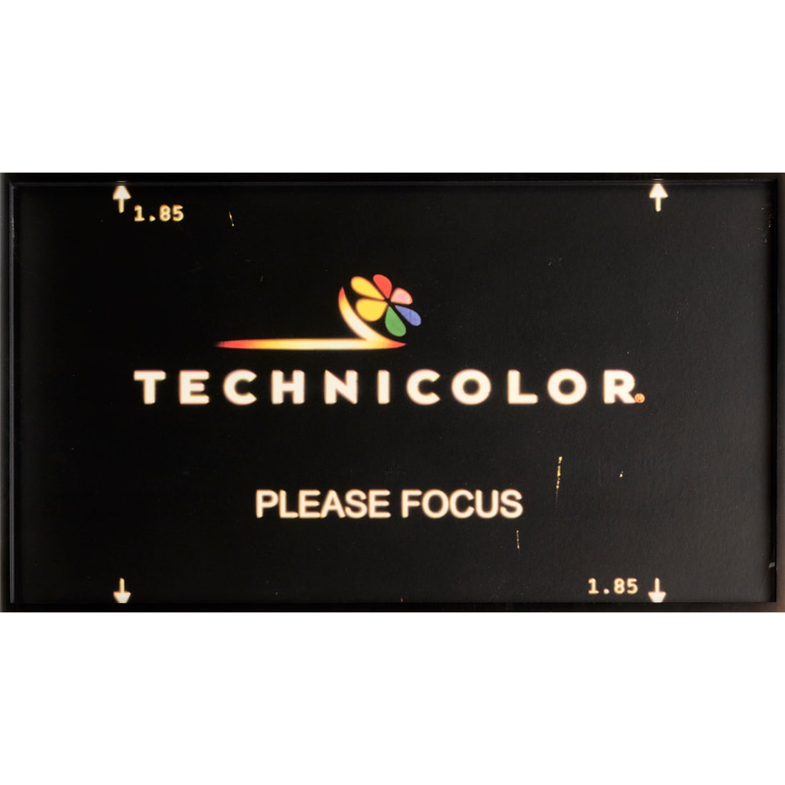 Lucy Raven, screenprint on paper, 2014: Lucy Raven, screenprint on paper, 2014, Lucy Raven (American, b. 1977), "PR4 (Technicolor Please Focus)", unsigned, edition of 30, 21.75"h x 39.75"w (sight), 23"h x 41"w (frame)