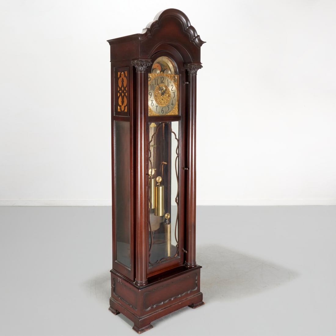 Herschede 9-tube mahogany grandfather clock (1 of 8)