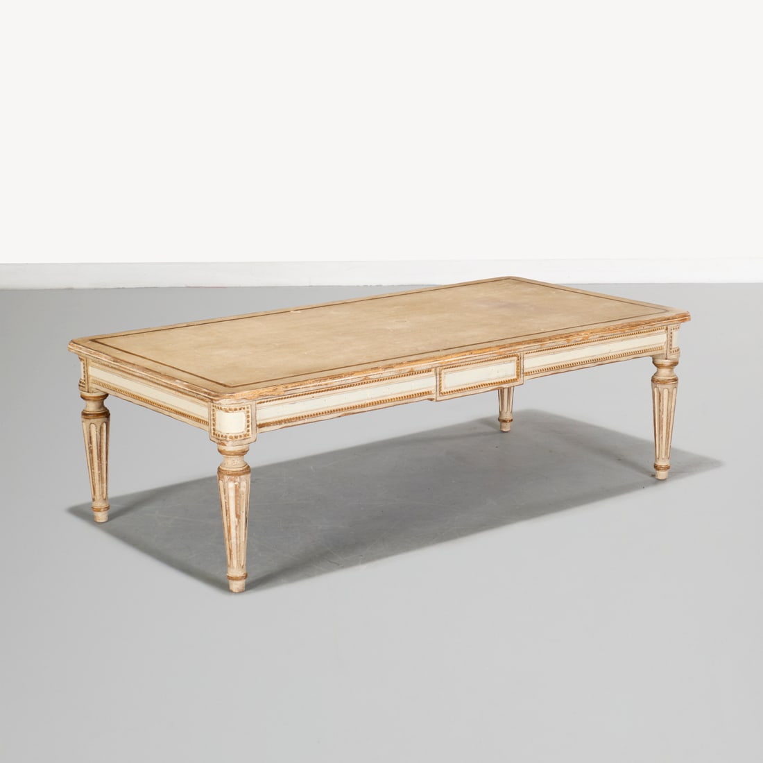 Louis XVI style cream painted coffee table (1 of 5)