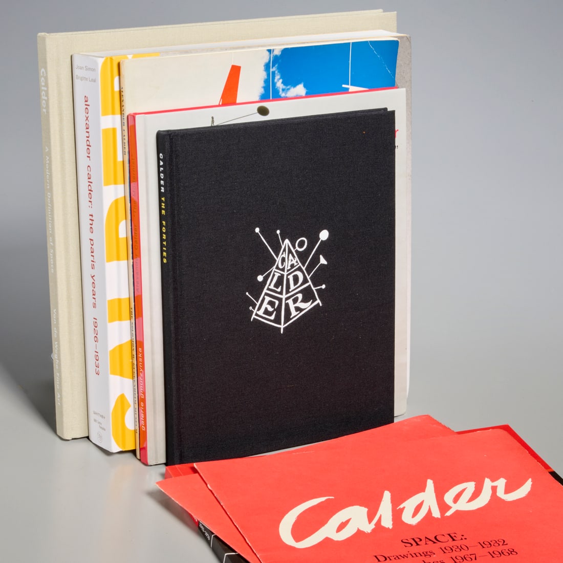 Alexander Calder, (8) exhibition catalogues: Alexander Calder, (8) exhibition catalogues, Incl. Calder A Modern Definition of Space, Van de Weghe Fine Art, 2003; 2) The Paris Years 1926-1933, Whitney, 2008; 3) Gouaches 1942-1976, PaceWildenstein
