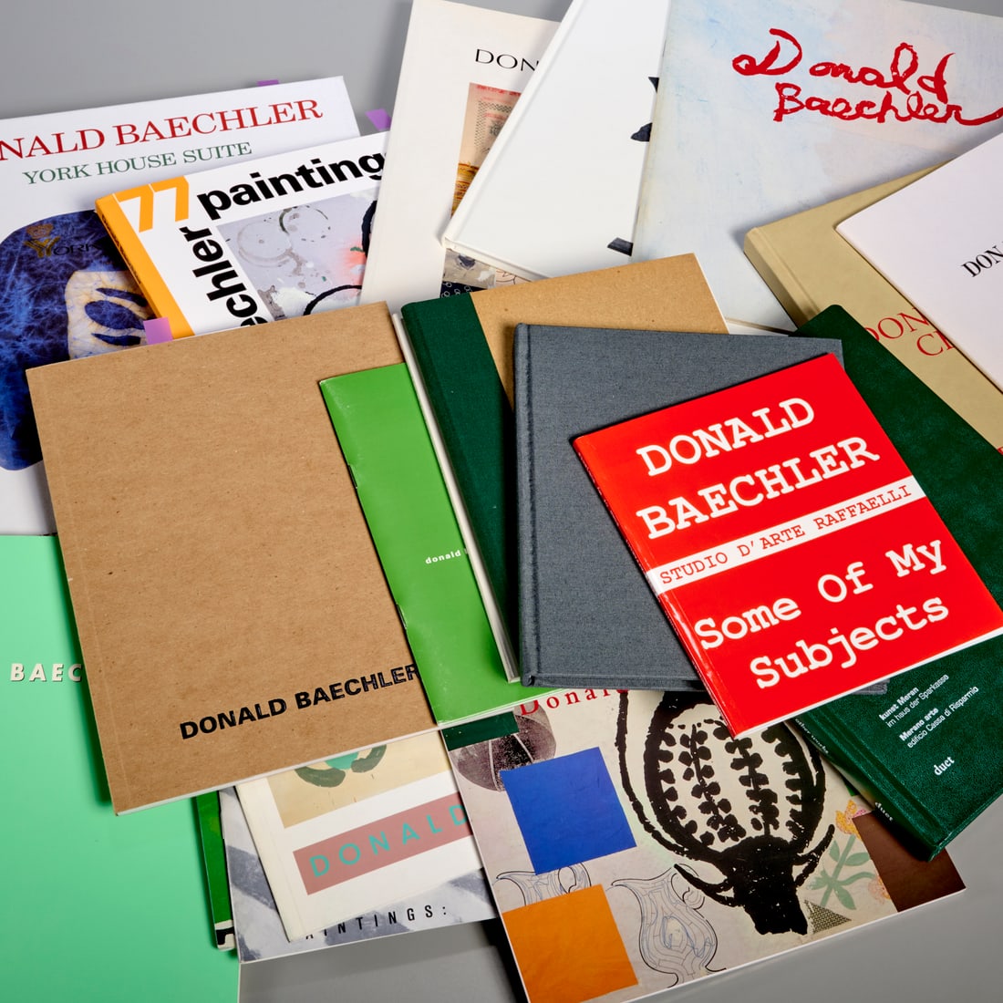 Donald Baechler, (20) catalogues, 3 signed (1 of 6)