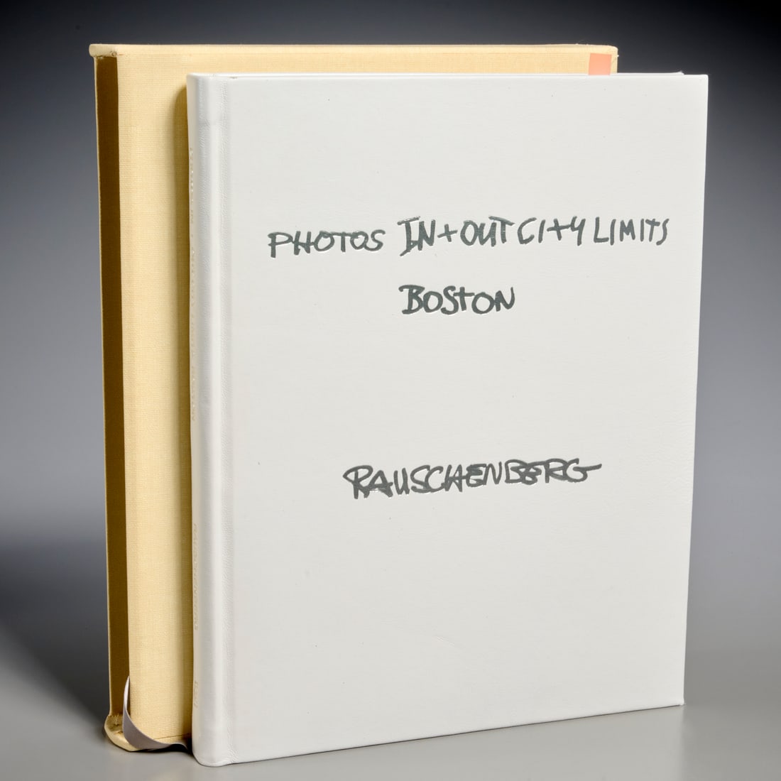 Rauschenberg, "Boston", signed, numbered edition: Rauschenberg, "Boston", signed, numbered edition, Photos In + Out City Limits Boston, ULAE, 1981, this copy personally inscribed, signed and numbered "Rauschenberg 4/68 81" in pencil, bound in padded 