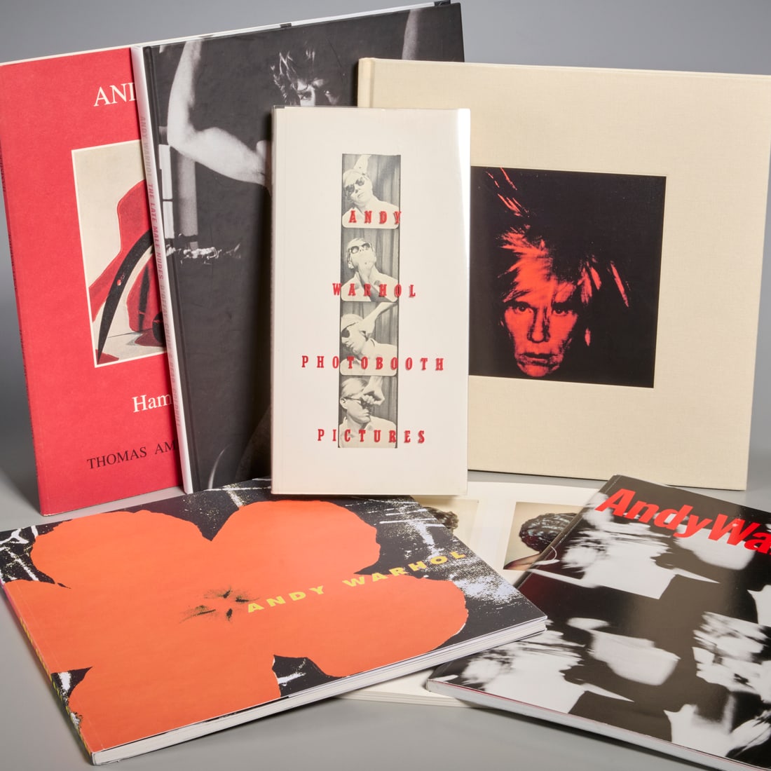 Andy Warhol, (7) exhibition catalogues: Andy Warhol, (7) exhibition catalogues, Incl. 1) Andy Warhol Photobooth Pictures, Robert Miller, 1989; 2) Polaroids 1971-1986, Pace/MacGill, 1992; 3) Stitched Photographs, Lawrence Rubin, 1999; 4) Ero