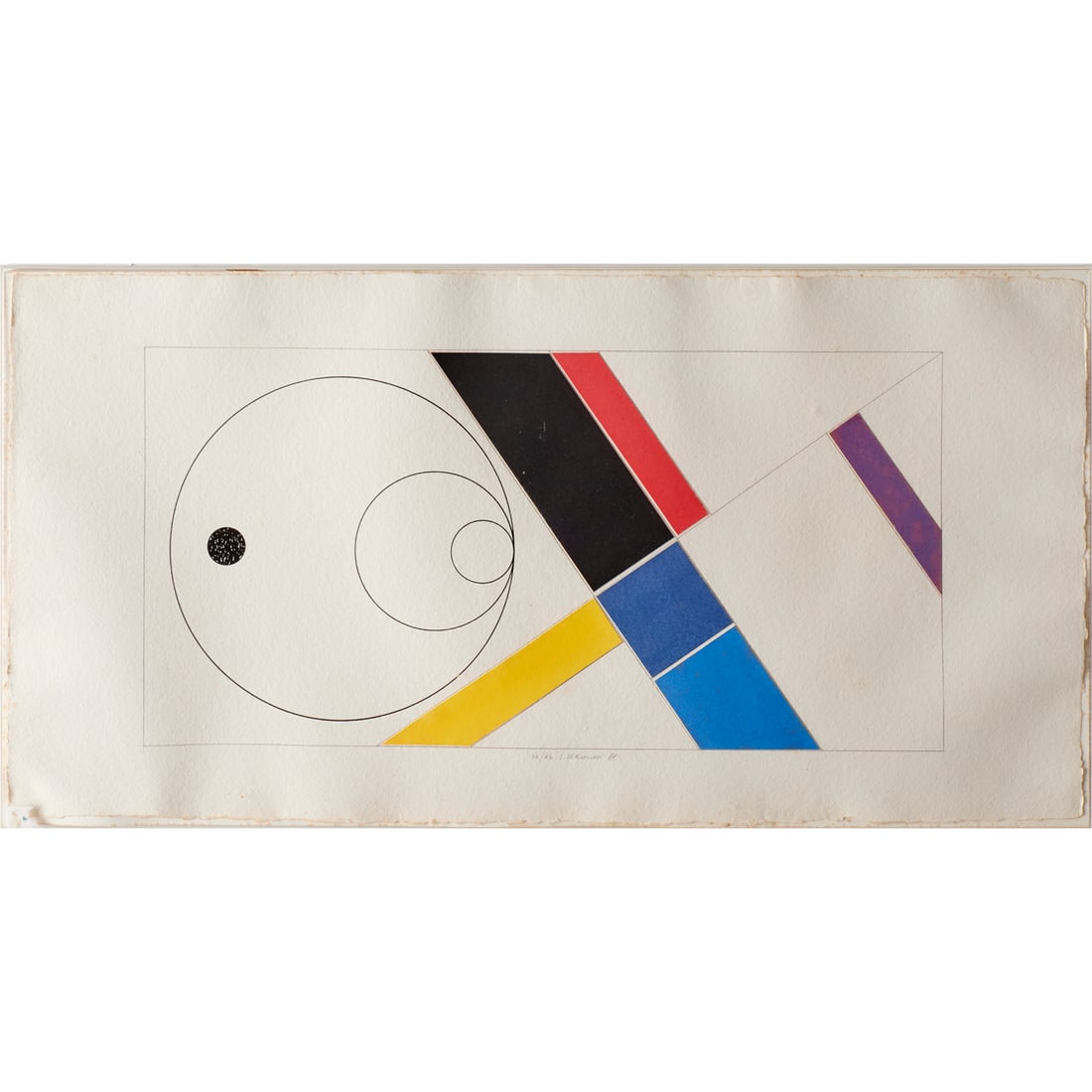 Luigi Veronesi, mixed media on paper, 1981 (1 of 7)