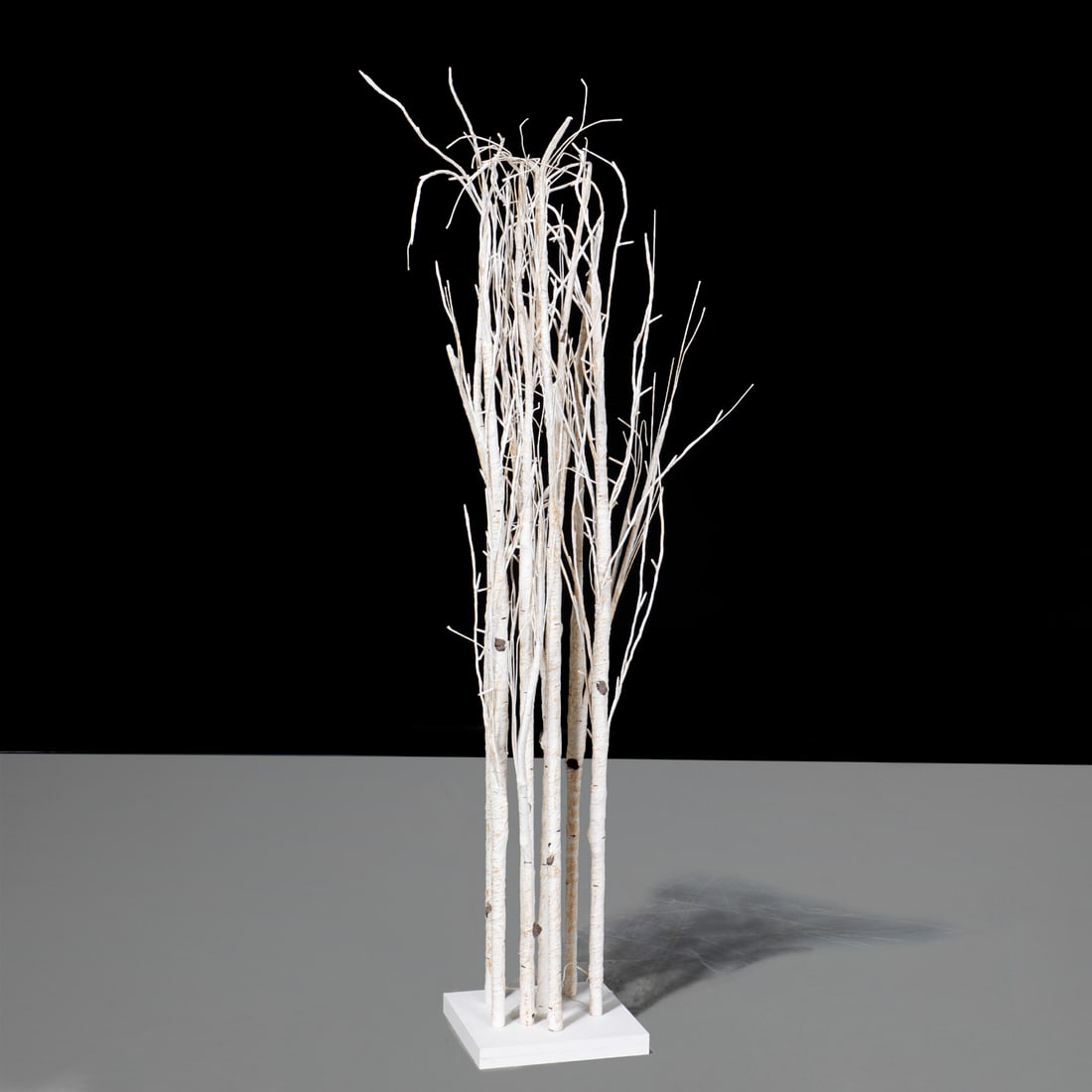 Modern faux birch floor lamp (1 of 4)