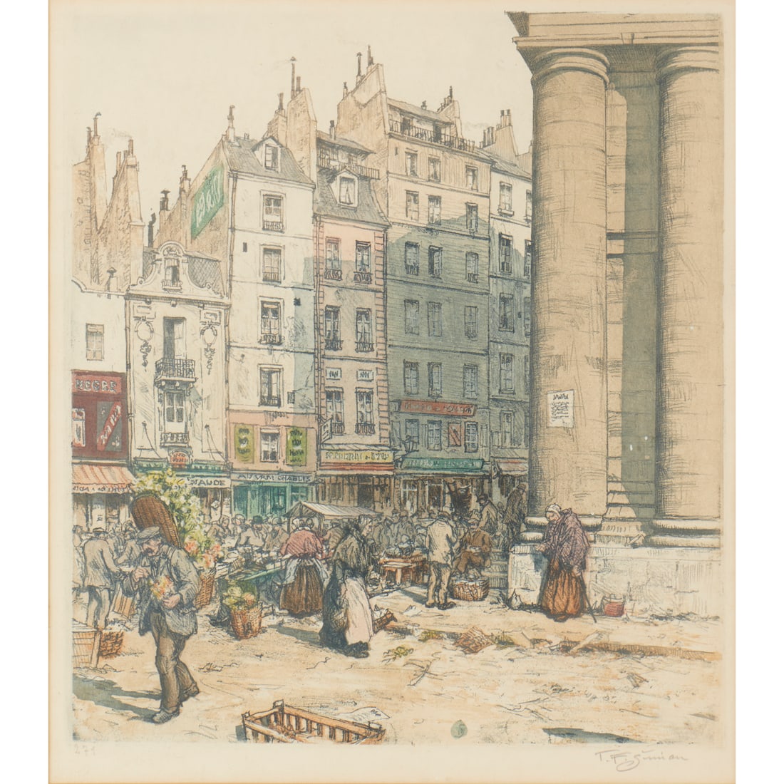 Tavik F. Simon, signed etching - 2