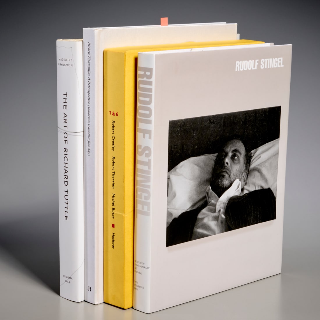 (4) Vols. Artists, incl. Therrien, Tuttle: (4) Vols. Artists, incl. Therrien, Tuttle, Incl. 1) Robert Therrien, Michel Butor and Robert Creeley, "7 & 6", Hoshour, 1988, 1 of 1500 copies; 2) Rirkrit Tiravanija A Retrospective (Tomorrow is