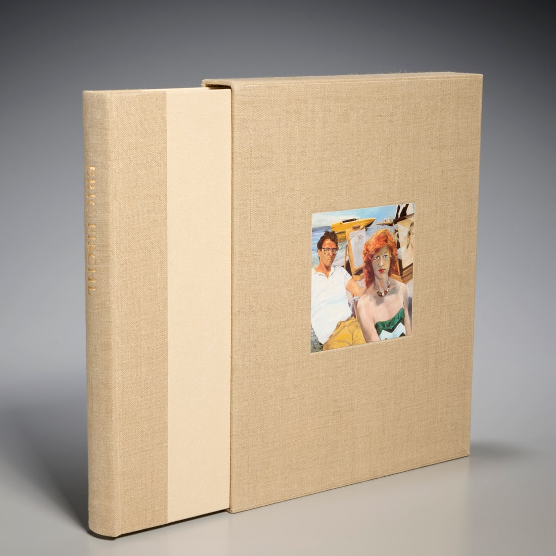 Eric Fischl, signed limited edition, with etching: Eric Fischl, signed limited edition, with etching, Art in America, 1988, No. 15 of 150 numbered and signed by Fischl, with etching bound in front, color offset plates, hand-bound, in slipcase,