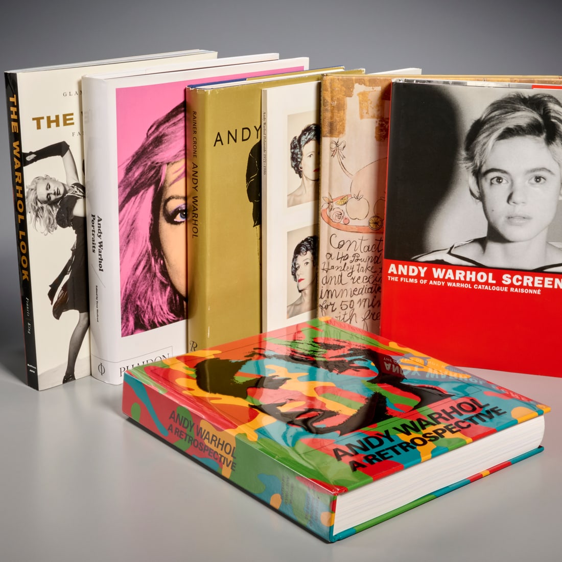 Andy Warhol, (7) books & catalogues: Andy Warhol, (7) books & catalogues, Incl. 1) A Picture Show by the Artist Andy Warhol: The Early Work 1942-1962, Rizzoli, 1987; 2) Polaroids 1971-1986, Pace/MacGill, 1992; 3) Andy Warhol Portraits,