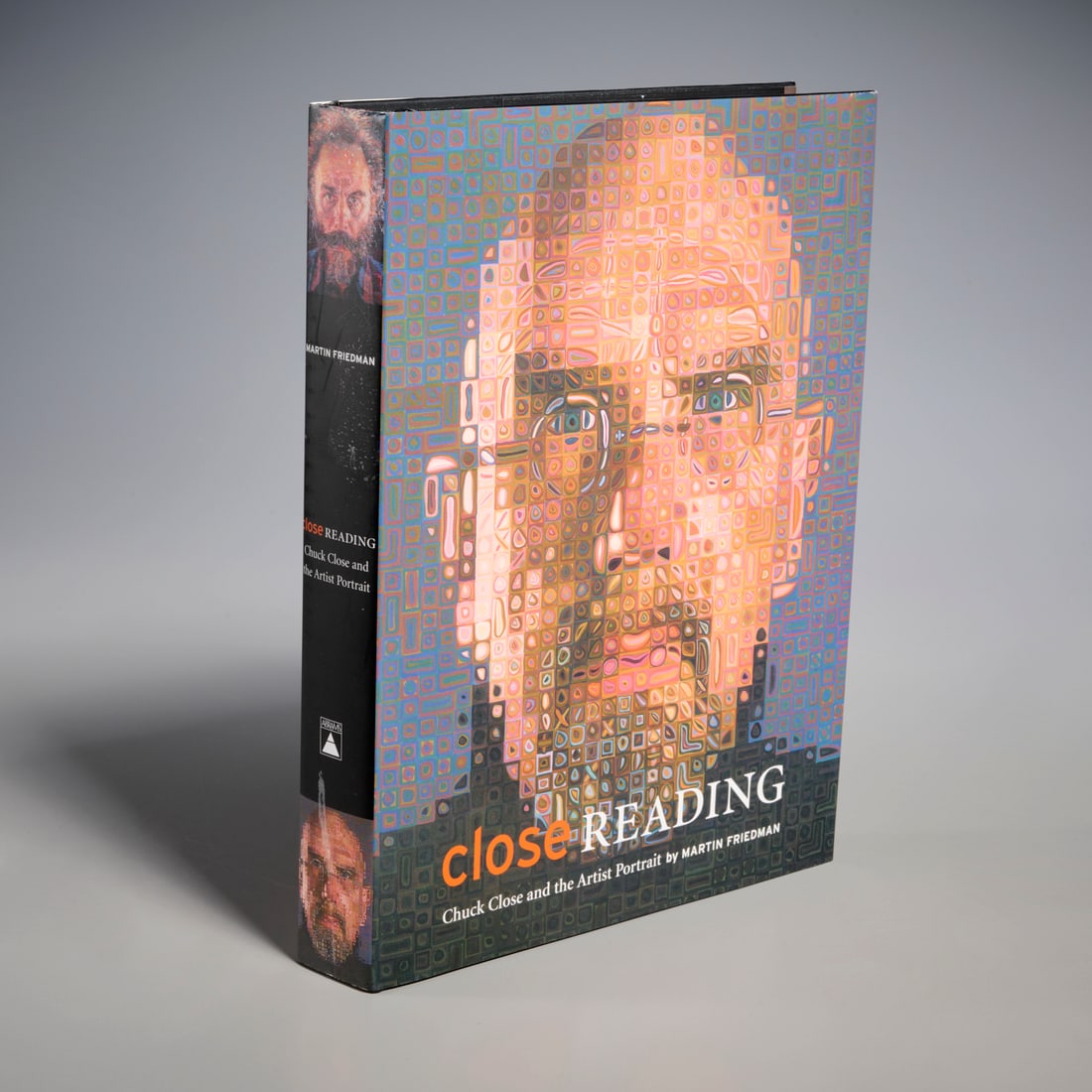 Chuck Close, "Close Reading", inscribed and signed: Chuck Close, "Close Reading", inscribed and signed, Abrams, 2005, inscribed and signed "with respect & best wishes, Chuck N. Shore 2006", and also inscribed and signed by author Martin Friedman,