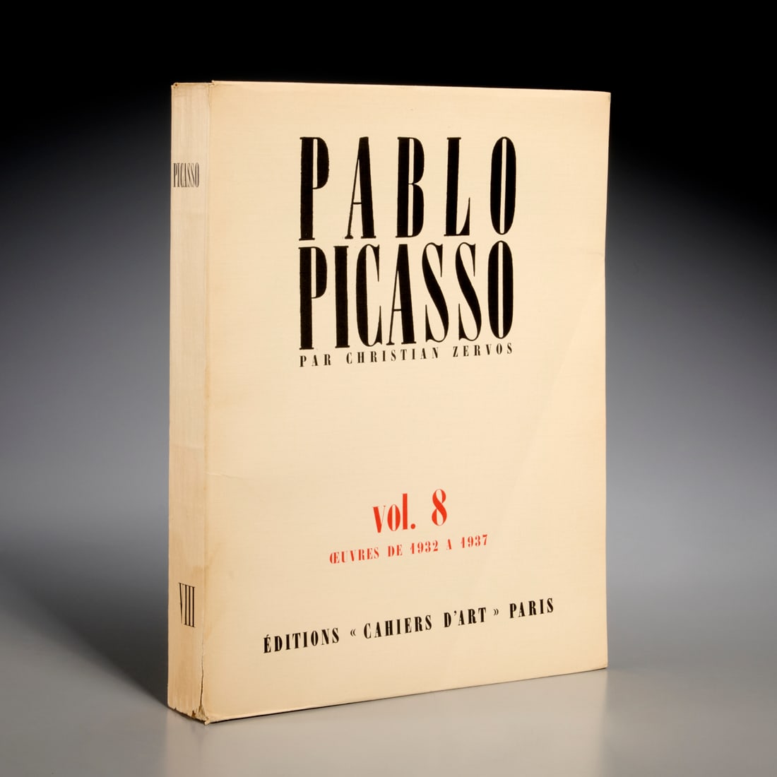 Christian Zervos, Pablo Picasso Vol. 8, 1957: Christian Zervos, Pablo Picasso Vol. 8, 1957, Oeuvres de 1932 a 1937. Editions Cahiers D'Art, Paris, 377 black and white images, softcover, 13"h x 10"w Provenance: From an Important Private