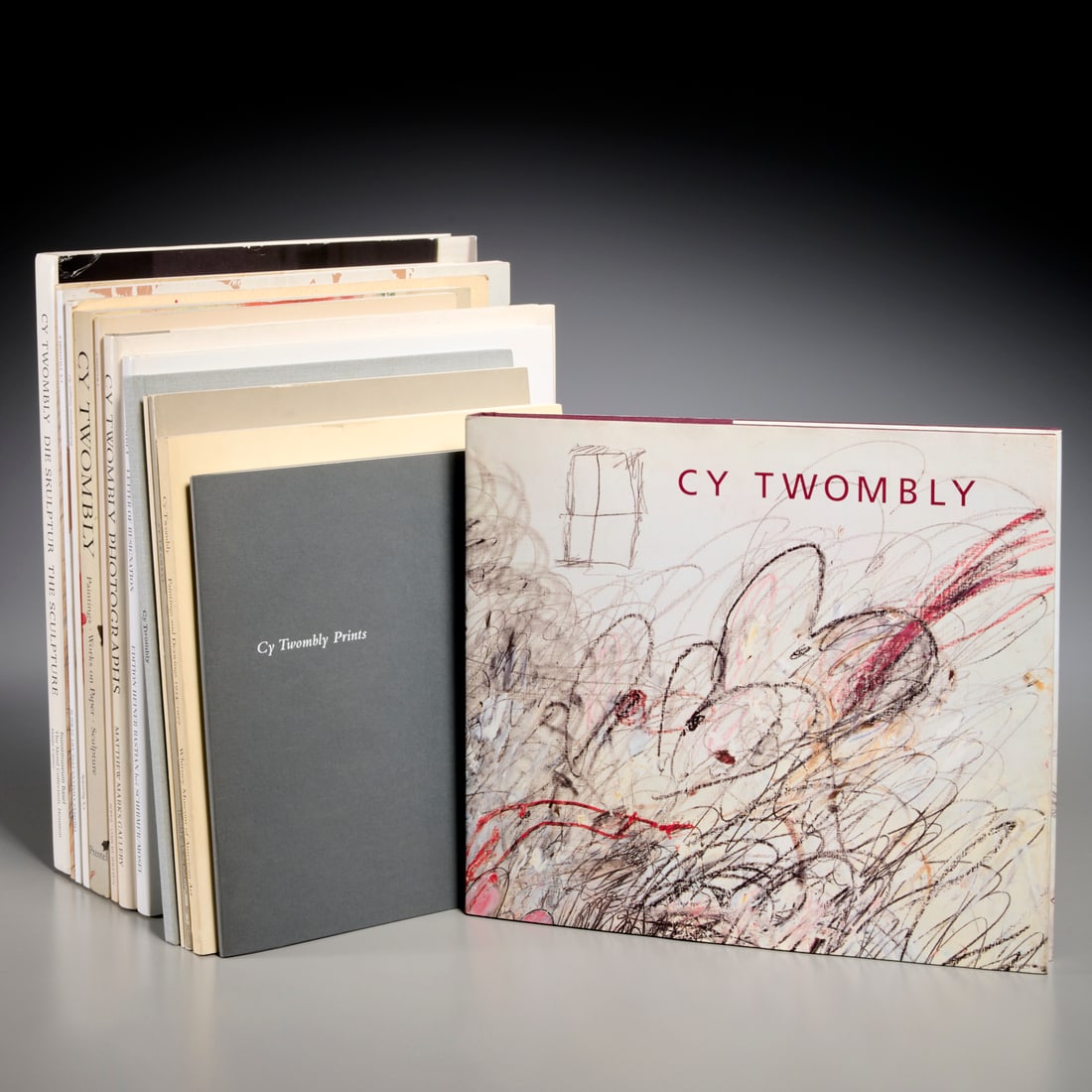 Cy Twombly, (14) books and catalogues, 1 signed: Cy Twombly, (14) books and catalogues, 1 signed, Incl. 1) Cy Twombly Photographs. Matthew Marks Gallery, 1993, inscribed and signed "Cy"; 2) Paintings, Works on Paper, Sculpture. Prestel, 1987; 3)