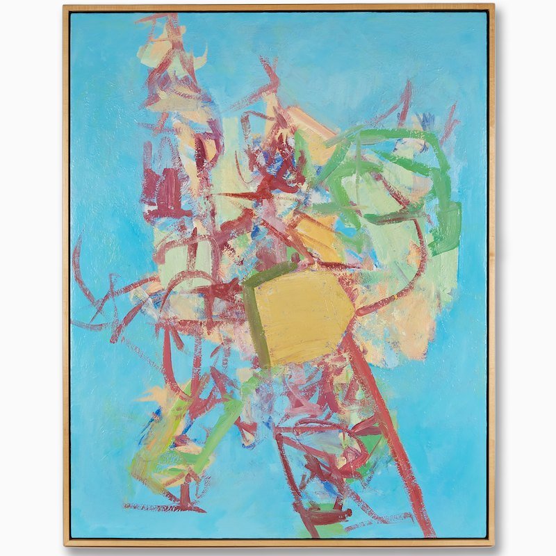 Harry Kramer (b. 1939, American), painting: Harry Kramer (b. 1939, American), painting, "You had to have Been There", 2005, oil on canvas, 48" x 38" (stretcher), strip frame Provenance: Ameringer & Yohe Fine Art, NY; Butler's Fine Art, NY