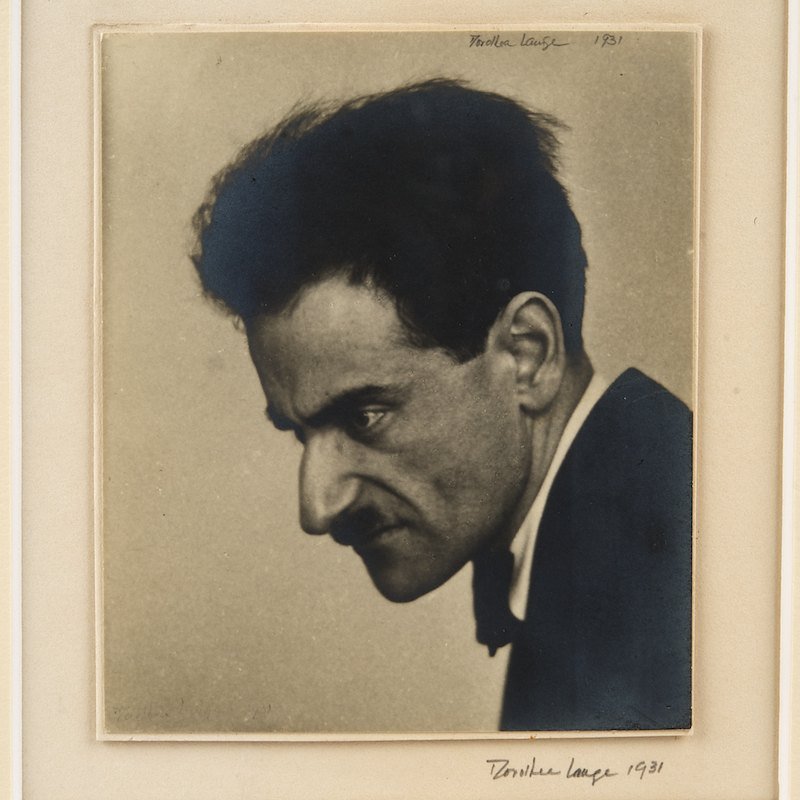 Dorothea Lange (1895-1965, American), photograph: Dorothea Lange (1895-1965, American), photograph, Studio portrait of a gent in profile, Maynard Dixon?, 1931, silver gelatin print mounted on board, signed and dated in print and pencil signed and dat