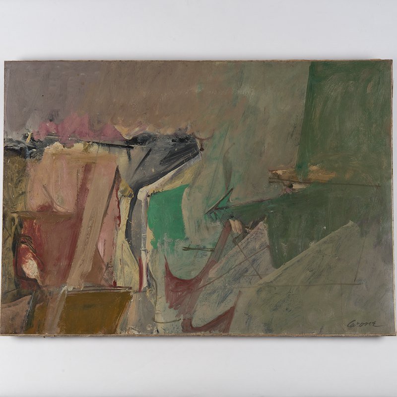 Nicolas Carone (b. 1917, American), painting: Nicolas Carone (b. 1917, American), painting, "Toro", 1962, oil on paper mounted on board, signed "Carone", lower right, 24" x 34" (sheet), unframed Provenance: The Ciba-Geigy Art Collection