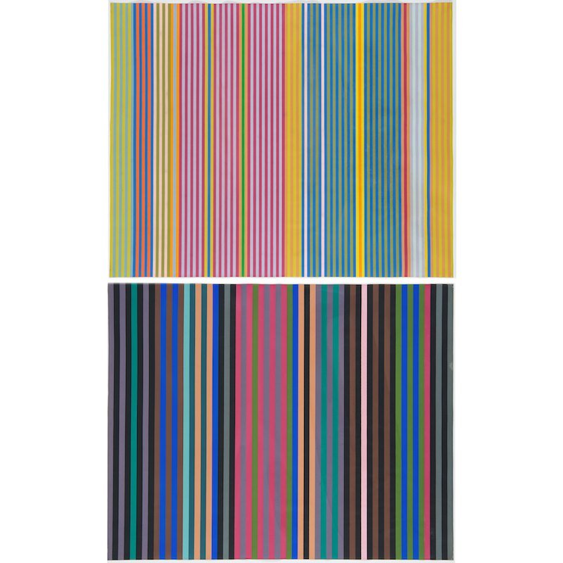 Gene Davis (1925-1985, American), (2) screenprints: Gene Davis (1925-1985, American), (2) screenprints, "King Kong (Series I)" and "Tarzan (Series I)", 1968/69, (2) screenprints on canvas, ed. 82/150, 23.75" x 29.5" (sheet), unframed Provenance: The Ci