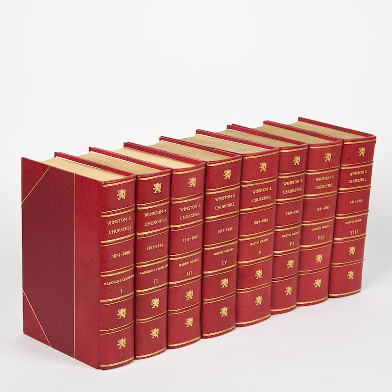 Books: Churchill, Randolph S. Winston S. Churchill: Books: Churchill, Randolph S. Winston S. Churchill, Churchill, Randolph S. Winston S. Churchill. London, 1966 - AND: Gilbert, Martin. Winston S. Churchill. (8) volumes, 8vo., red half morocco