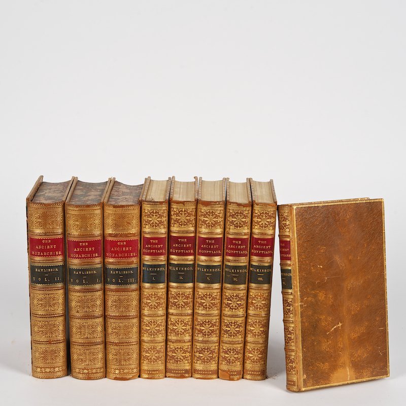 Books: Wilkinson, J.G. Ancient Egyptians: Books: Wilkinson, J.G. Ancient Egyptians, Wilkinson, J.G. Manners and Customs of the Ancient Egyptians. London, 1837-1841. (6) vols. and Rawlinson, G. The Five Great Monarchies. New York, 1871. (3) vo