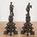 Pair large Italian Renaissance style bronze andirons - 6