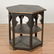 Moorish style black painted 3-tier side table