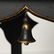 Moorish style black painted 3-tier side table - 3