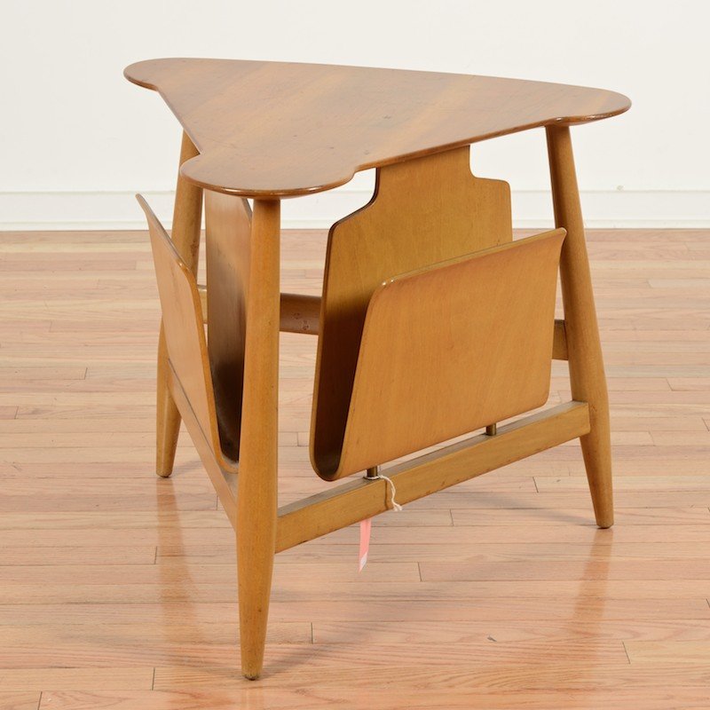 Edward Wormley for Dunbar magazine table: Edward Wormley for Dunbar magazine table, Circa 1950s, model 5313, original brass label, 22"h x 25"w x 25.5"d Provenance: Property removed from "Neumann House" by Marcel Breuer, NY