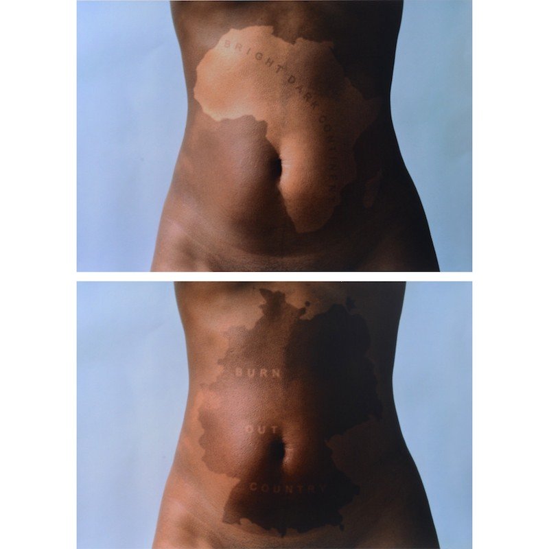 Ingrid Mwangi (b. 1975, Kenyan), (2) photographs: Ingrid Mwangi (b. 1975, Kenyan), (2) photographs, "Static Drift", 2001, (2) chromogenic prints mounted on aluminum (diptych), signed and inscribed in felt tip pen on verso, edition 5/5, each panel: 30