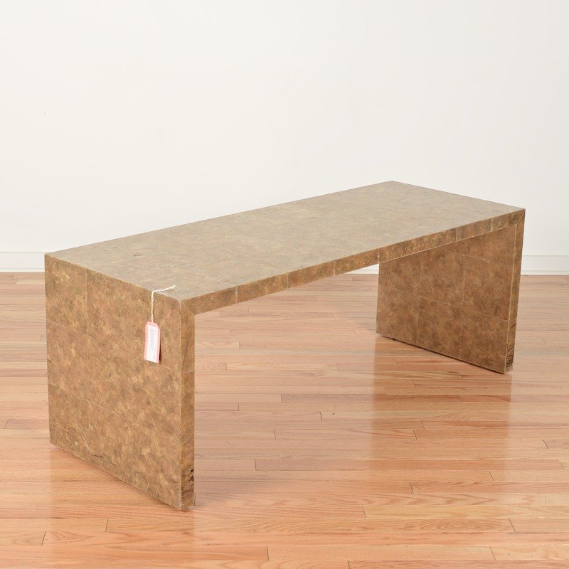 Samuel Marx style mica coffee table from Van Cleef: Samuel Marx style mica coffee table from Van Cleef, 20th c., 18"h x 48"l x 18"d Provenance: Van Cleef & Arpels, 744 Fifth Avenue, NY