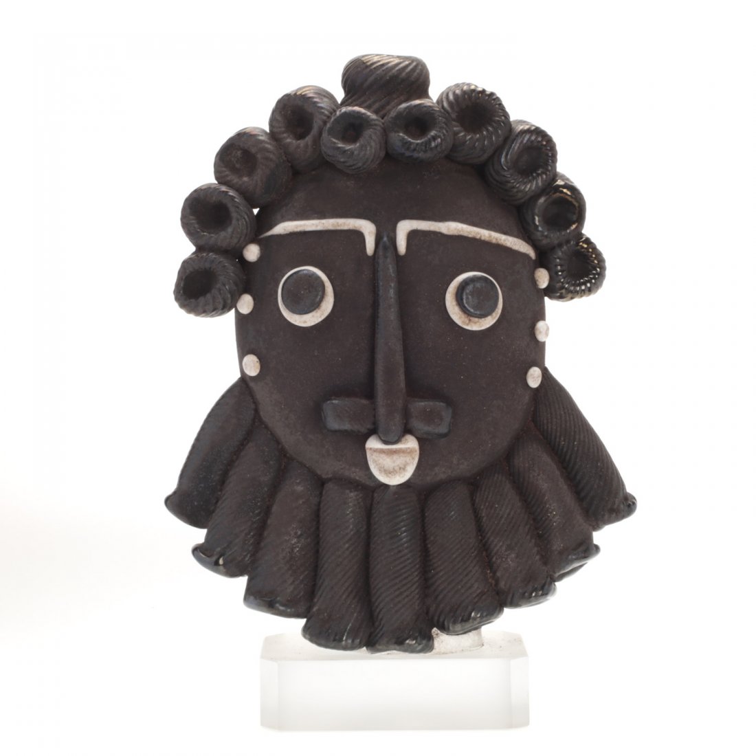 Pino Signoretto scavo glass Kouros head vase (1 of 5)