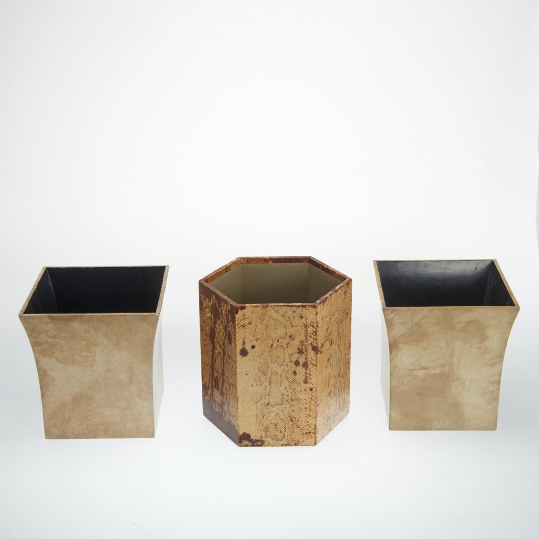 (3) Karl Springer style waste paper baskets (1 of 5)