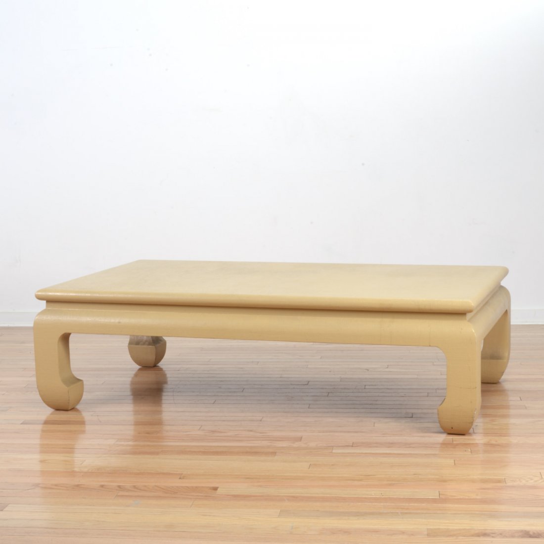 Manner of Springer, lacquered textile coffee table (1 of 5)