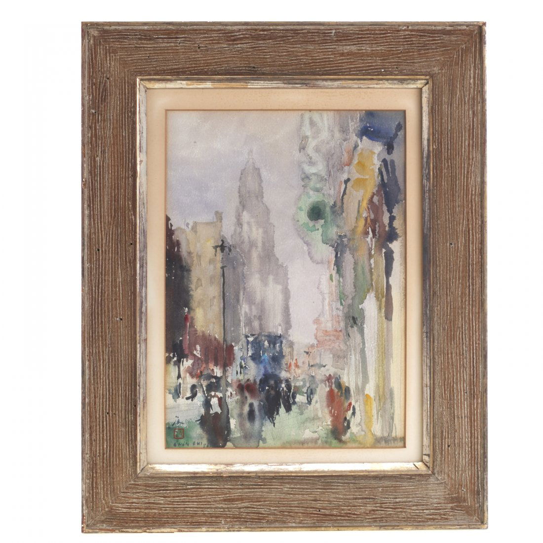Chen Chi, painting: Chen Chi, painting, Chen Chi (Chinese, 1912-2005), untitled street scene, watercolor on paper, signed "Chen Chi", lower left, 14.5"h x 10.5"w * (sight) , framed