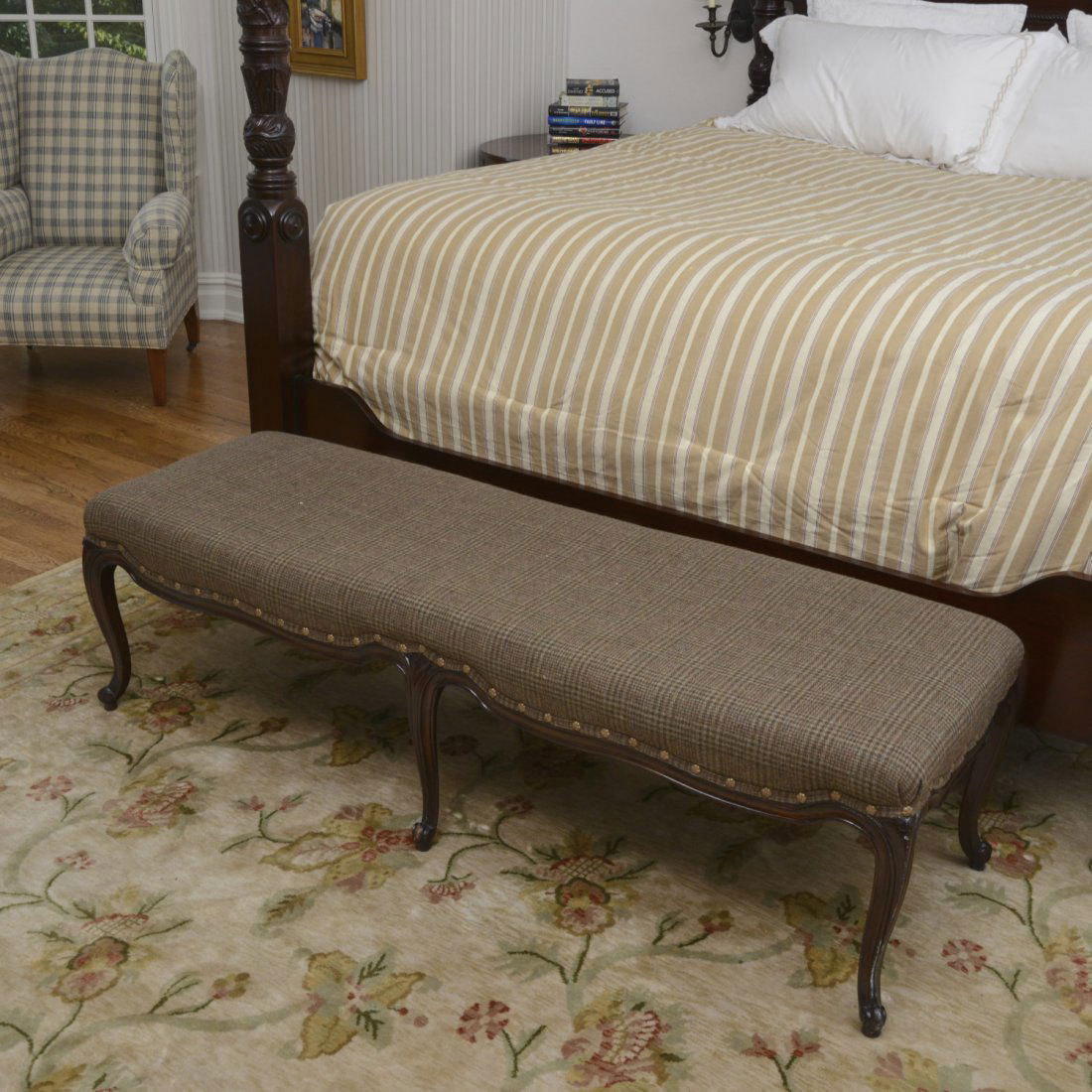 Ralph Lauren Home tweed upholstered bench (1 of 4)