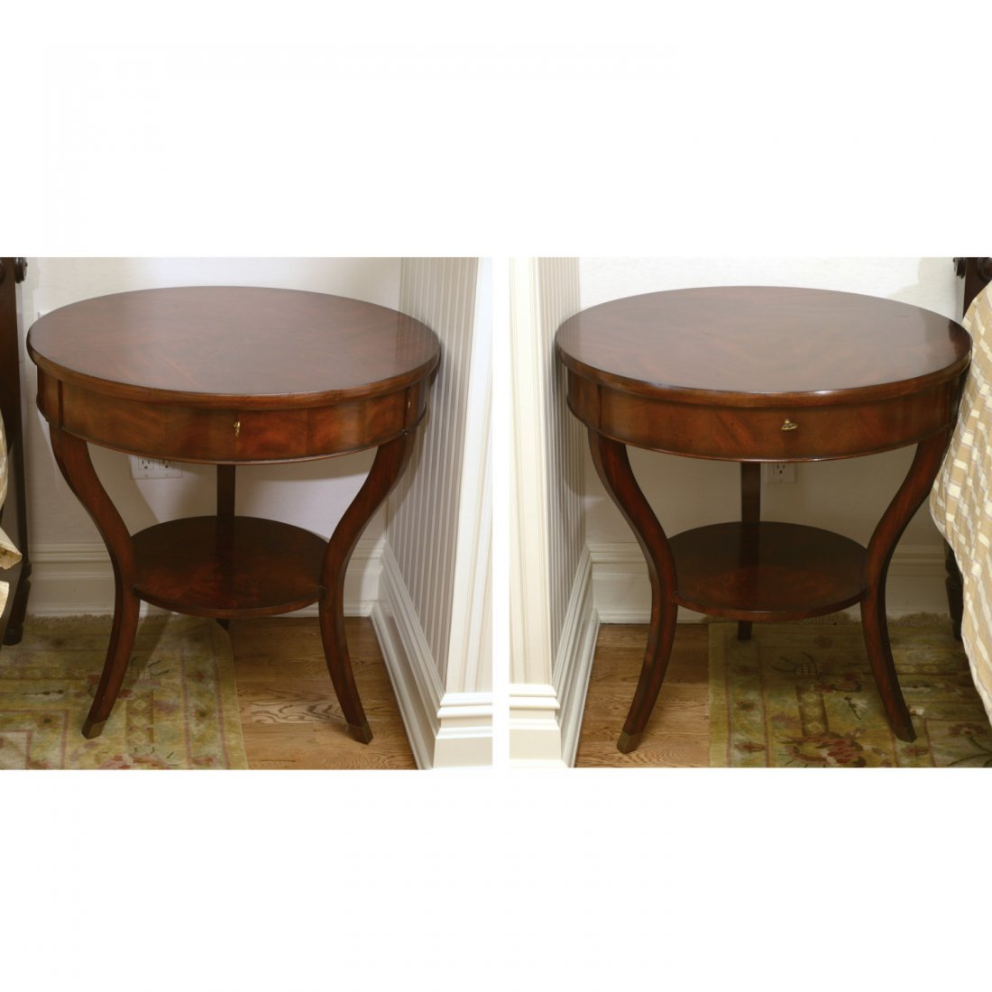Pair Ralph Lauren mahogany side tables (1 of 6)