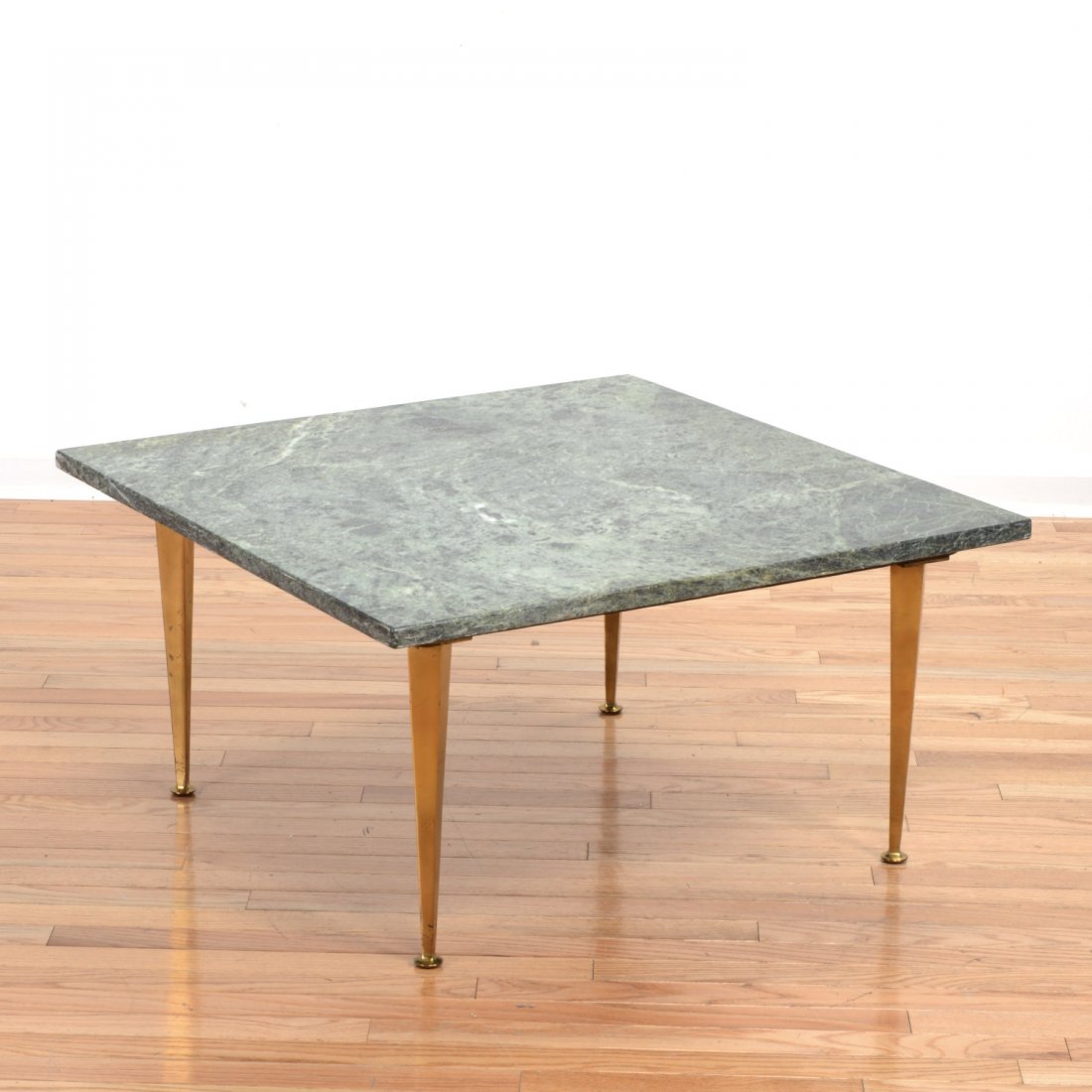 Gio Ponti style marble and brass coffee table (1 of 6)