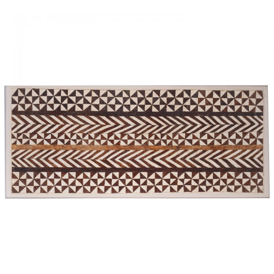 Very large Polynesian Tapa cloth painting (1 of 6)