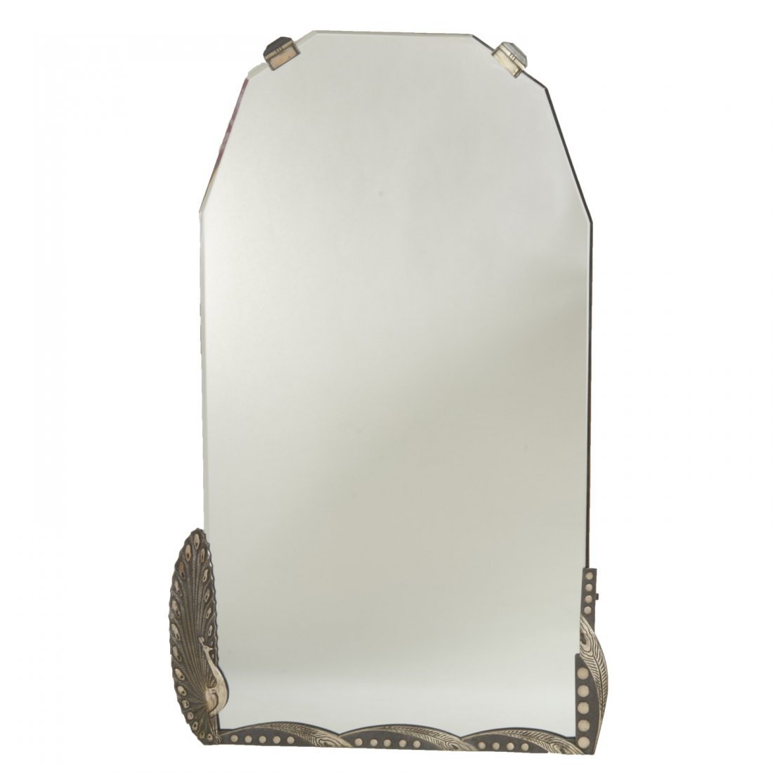 Art Deco nickeled bronze wall mirror (1 of 5)