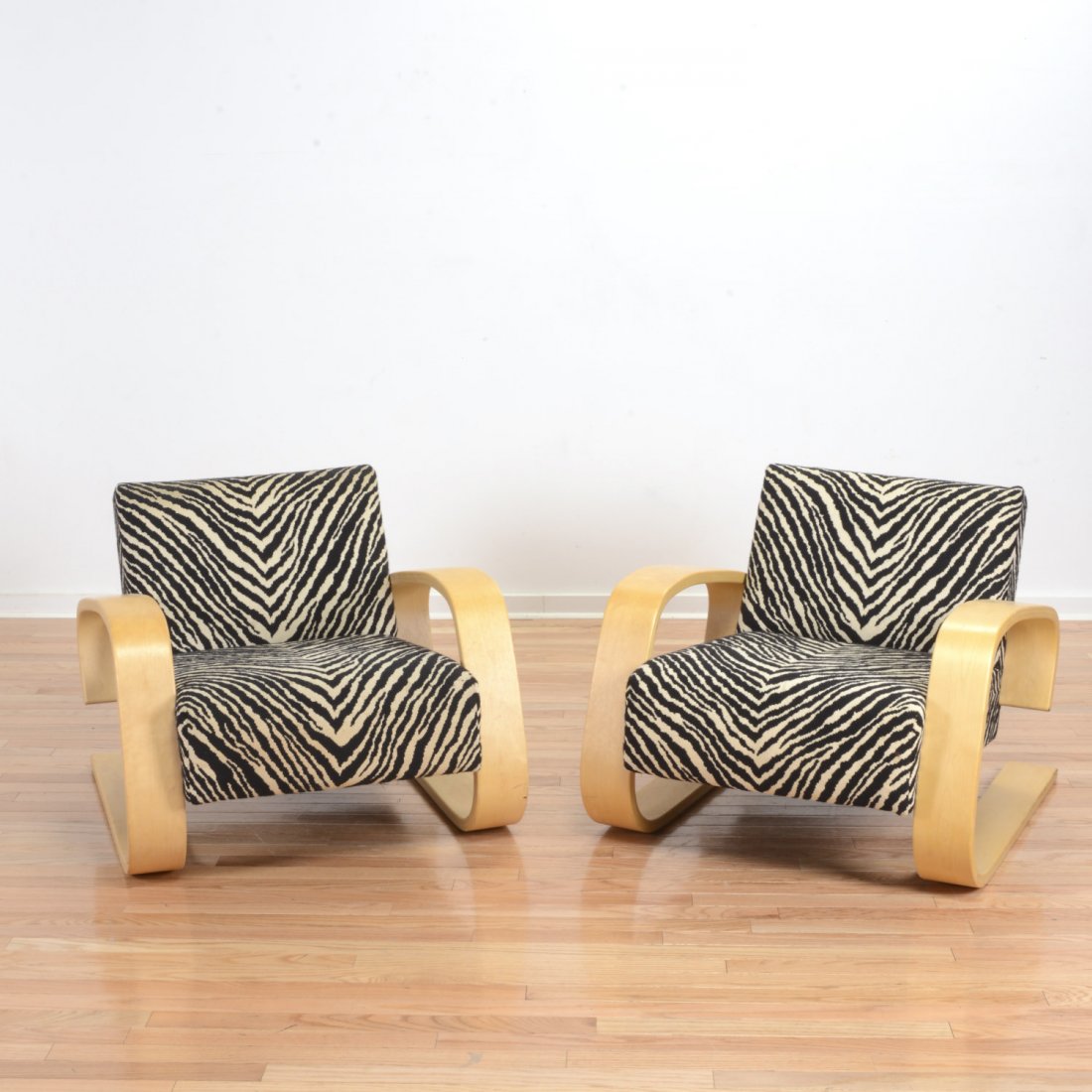 Pair Alvar Aalto for Artek "Tank" lounge chairs (1 of 4)