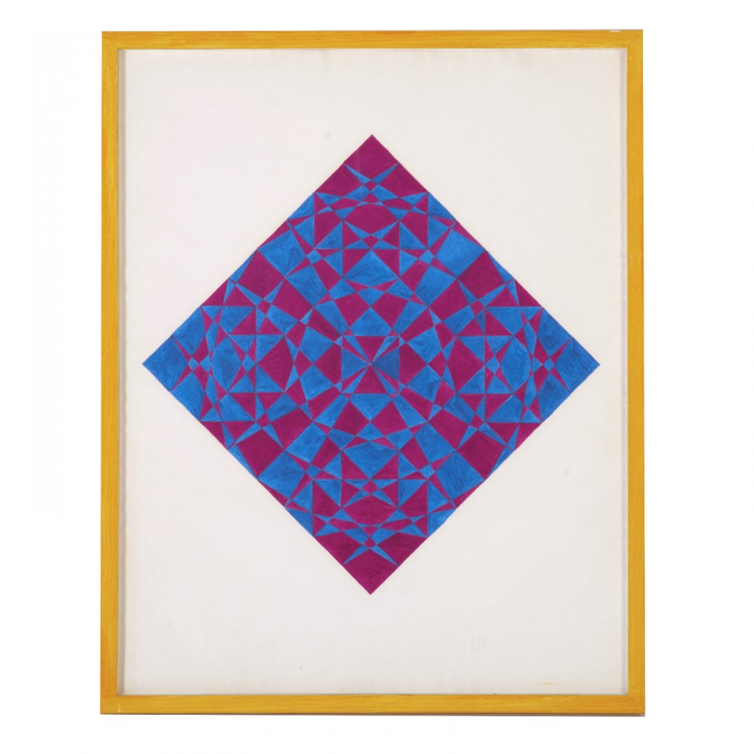 Op Art study, colors on paper (1 of 5)