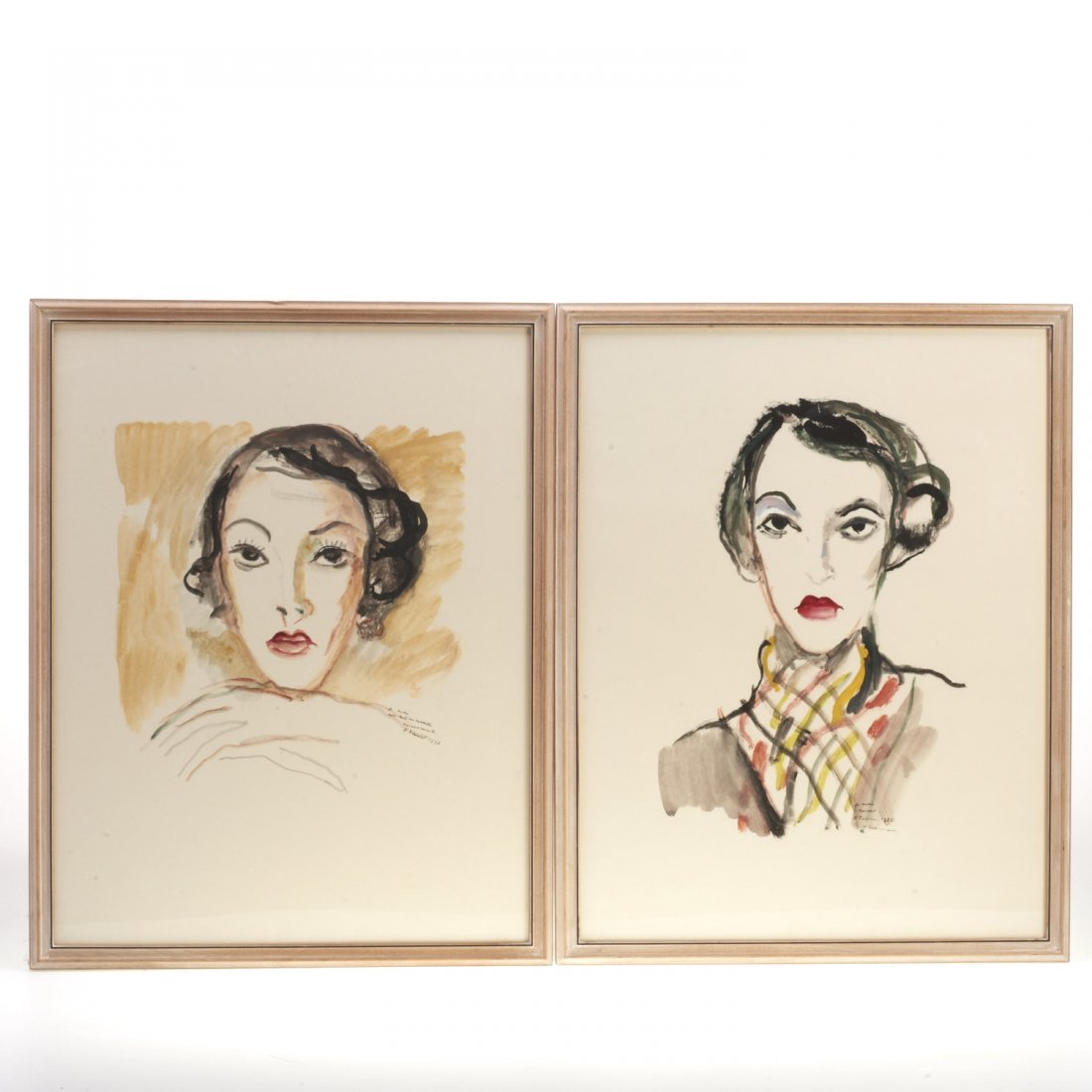 Bernard Lamotte, pair paintings (1 of 6)