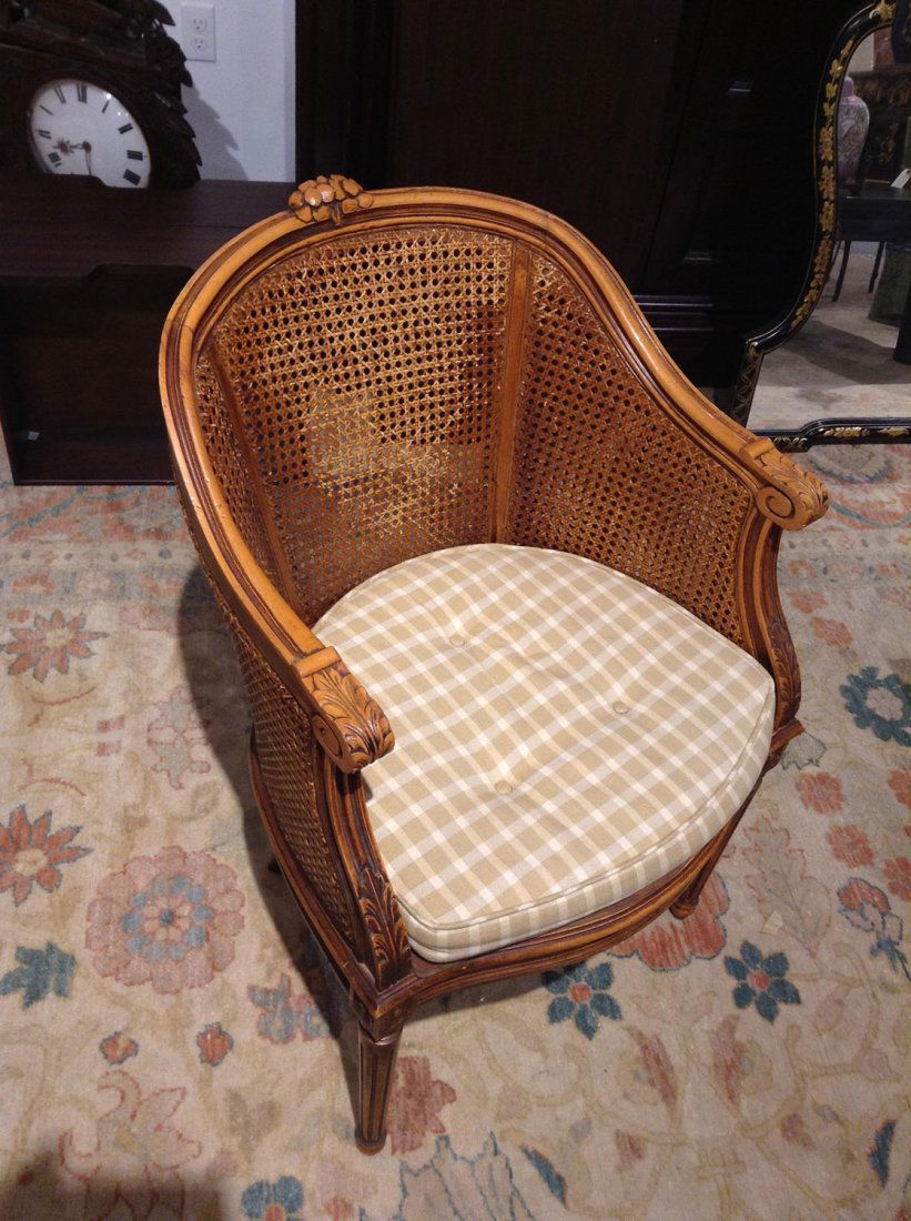 Louis XV style caned bergere (1 of 2)