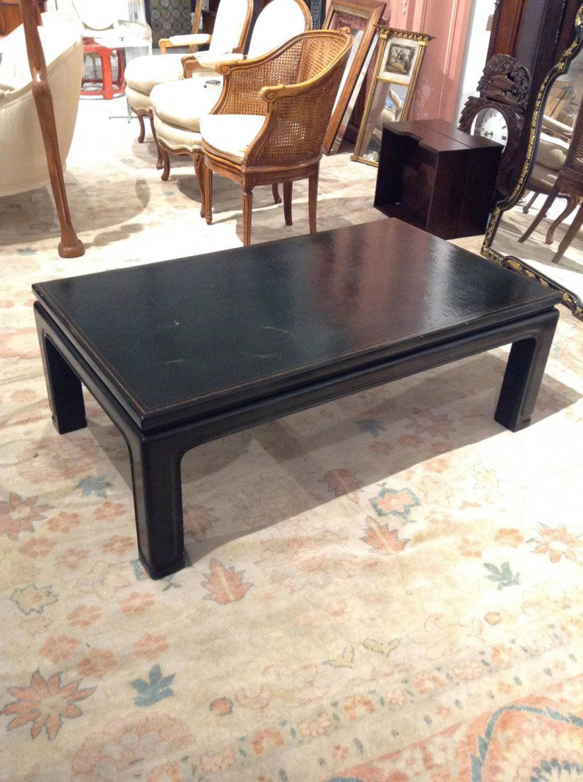 Decorator gilt green lacquer coffee table (1 of 2)
