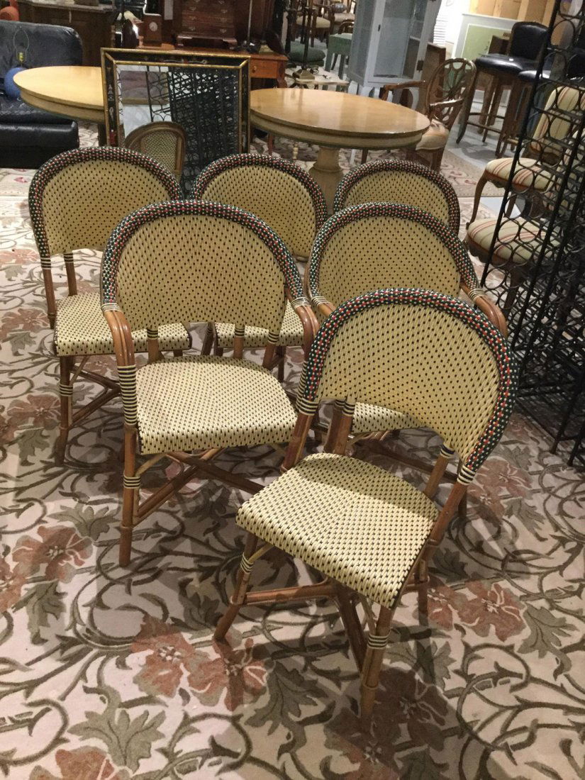 Set (6) Maison Drucker rattan cafe chairs (1 of 4)