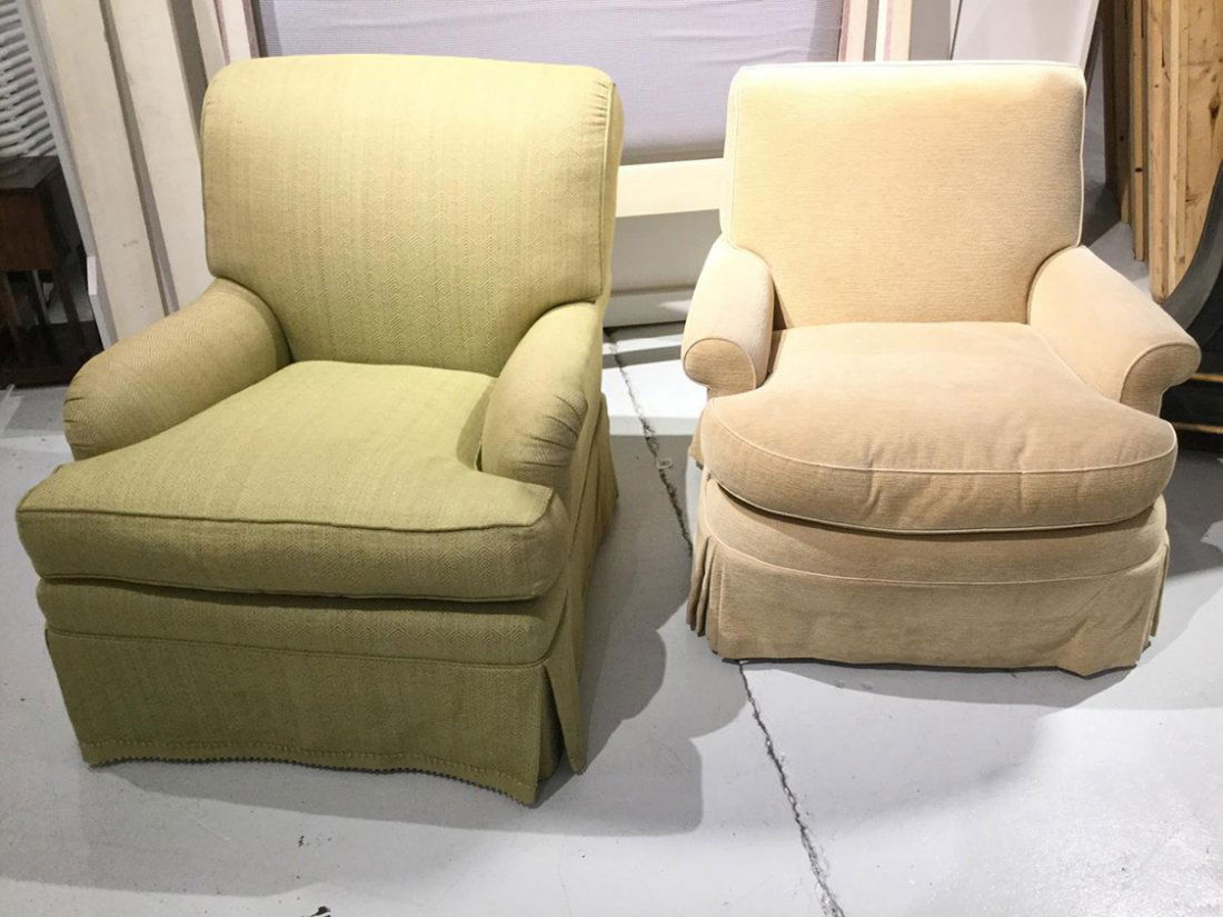 (2) Decorator upholstered club chairs (1 of 4)
