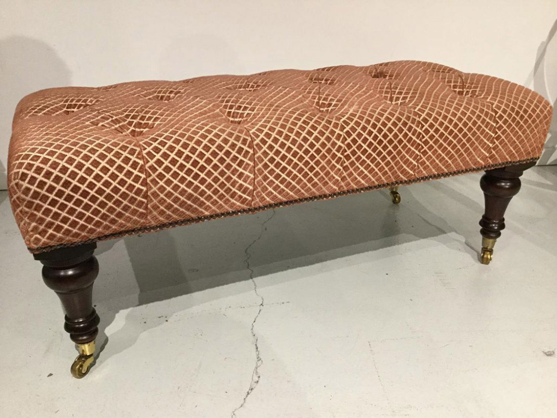 George Smith button-tufted upholstered bench (1 of 4)