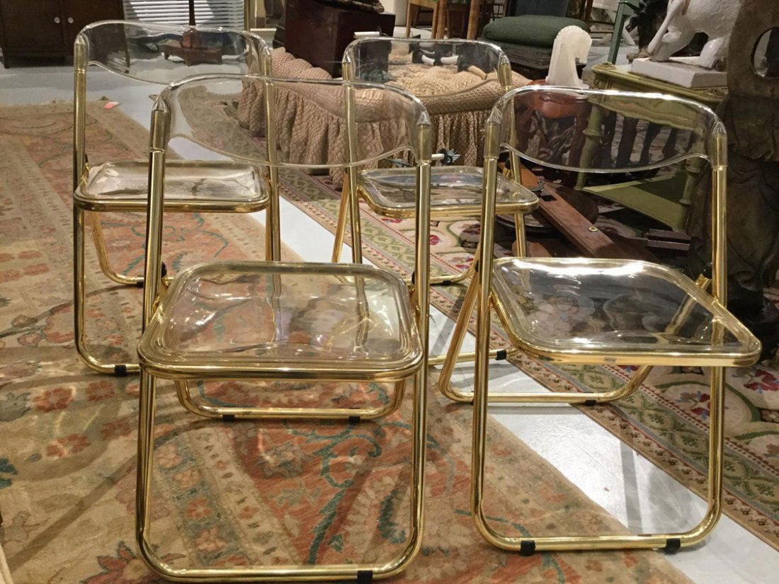 (4) Piretti style Italian folding chairs (1 of 4)