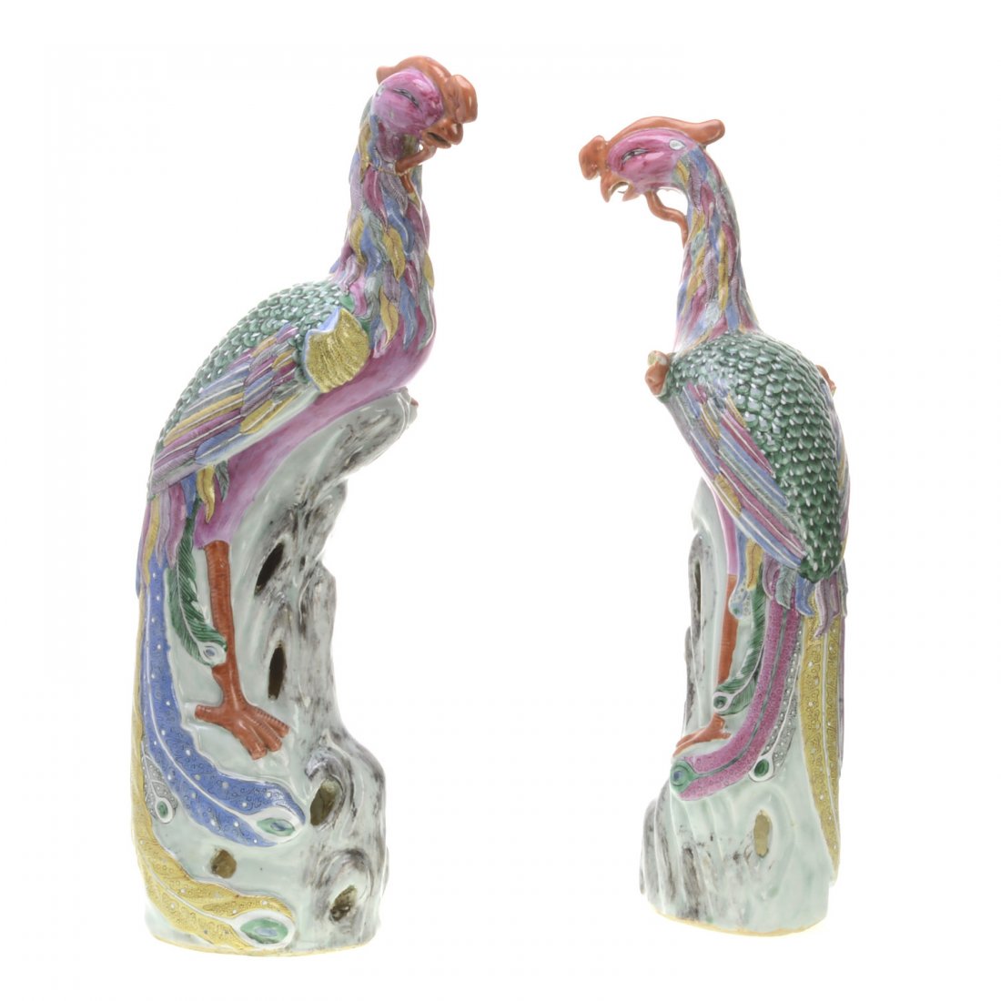Pair Chinese Export porcelain phoenix (1 of 7)